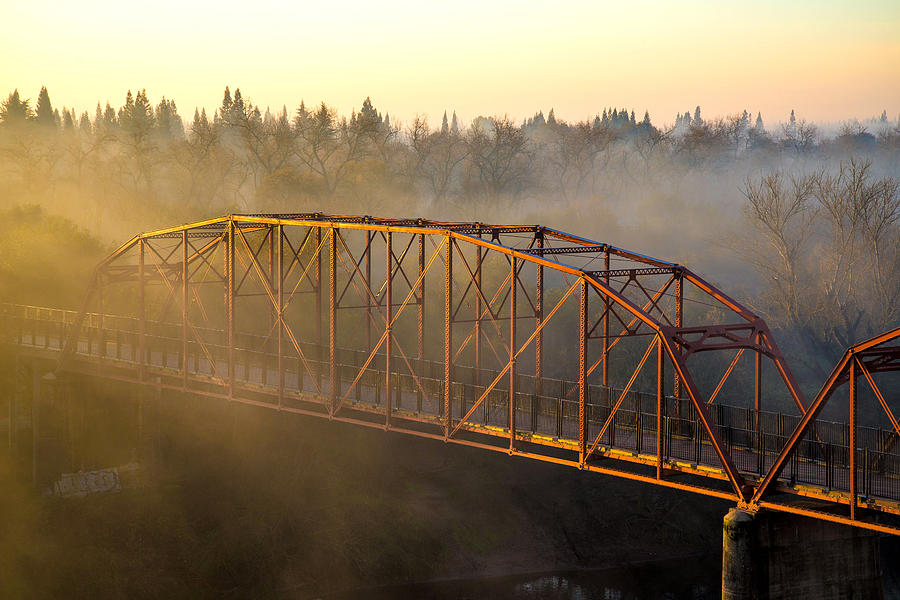 Bridge in Fog  Photograph by Janet  Kopper