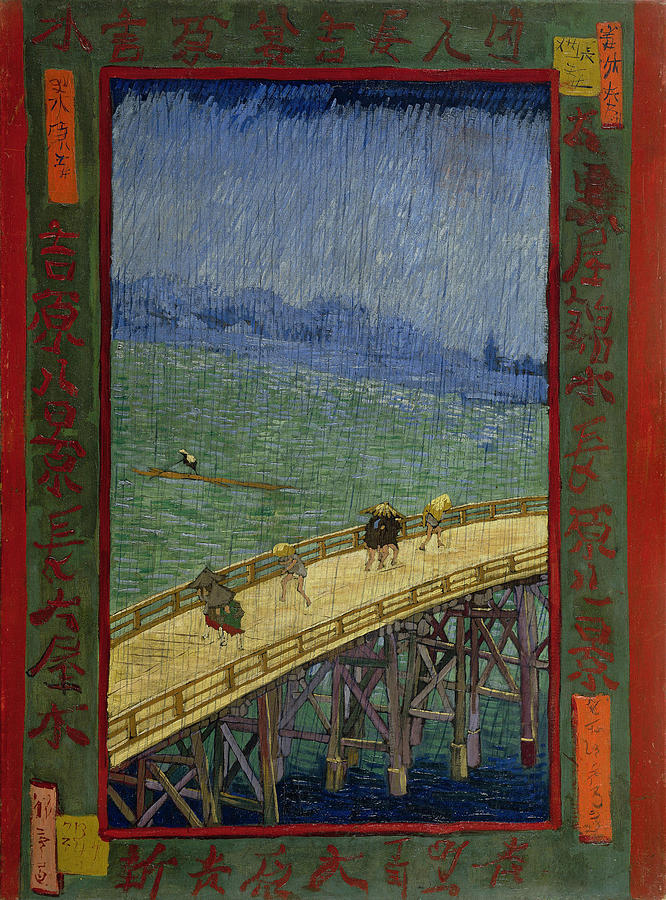 Bridge In The Rain Painting by Vincent Van Gogh