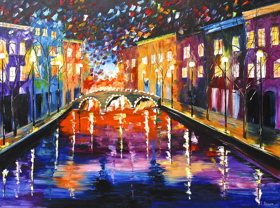 Bridge Lights Painting by Kevin  Brown