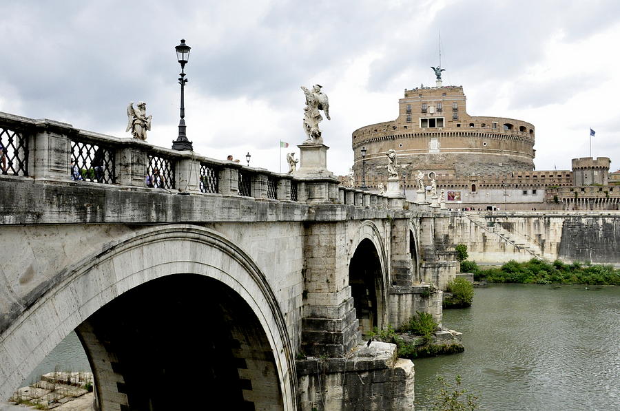 Bridge of Angels in Rome Photograph by Caroline Stella