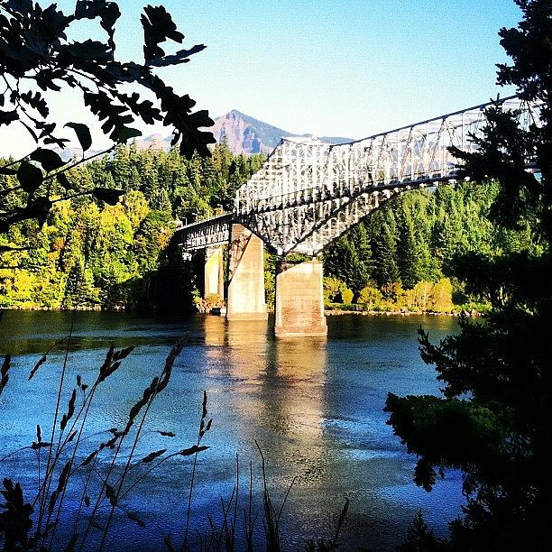 Summer Photograph - Bridge Of The Gods, Cascade Locks by Mike Warner