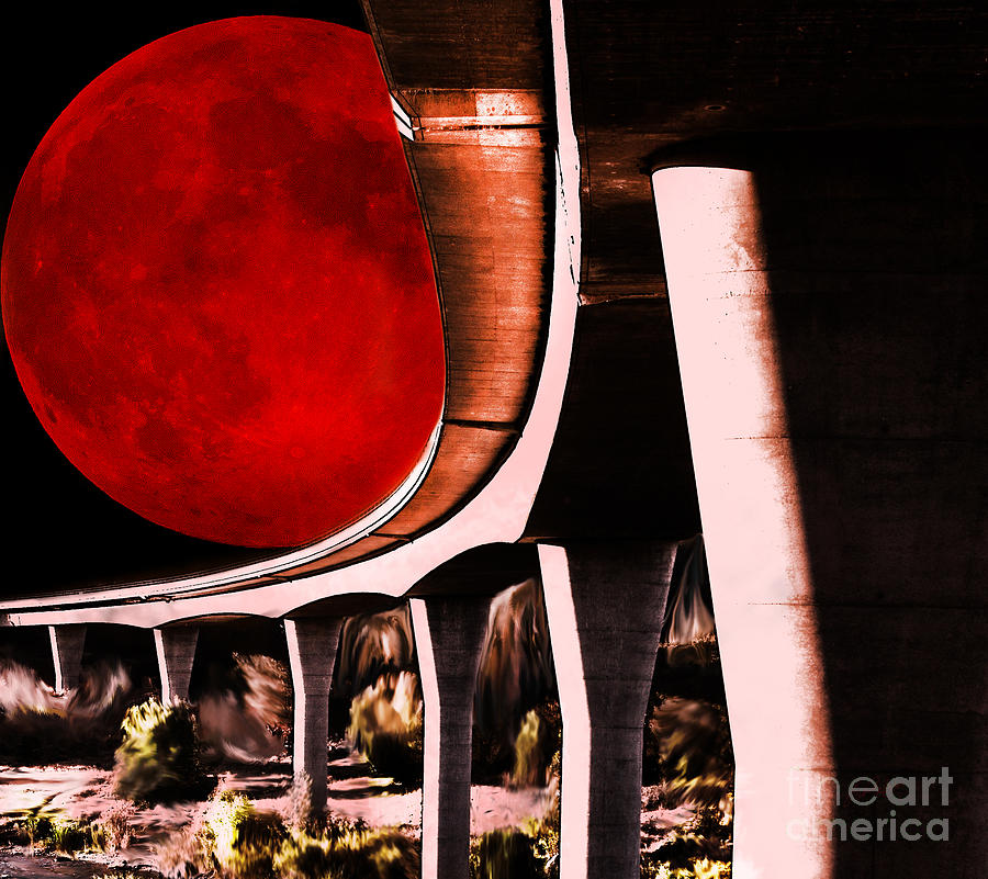 Bridge on Red Planet Digital Art by Lisa Redfern