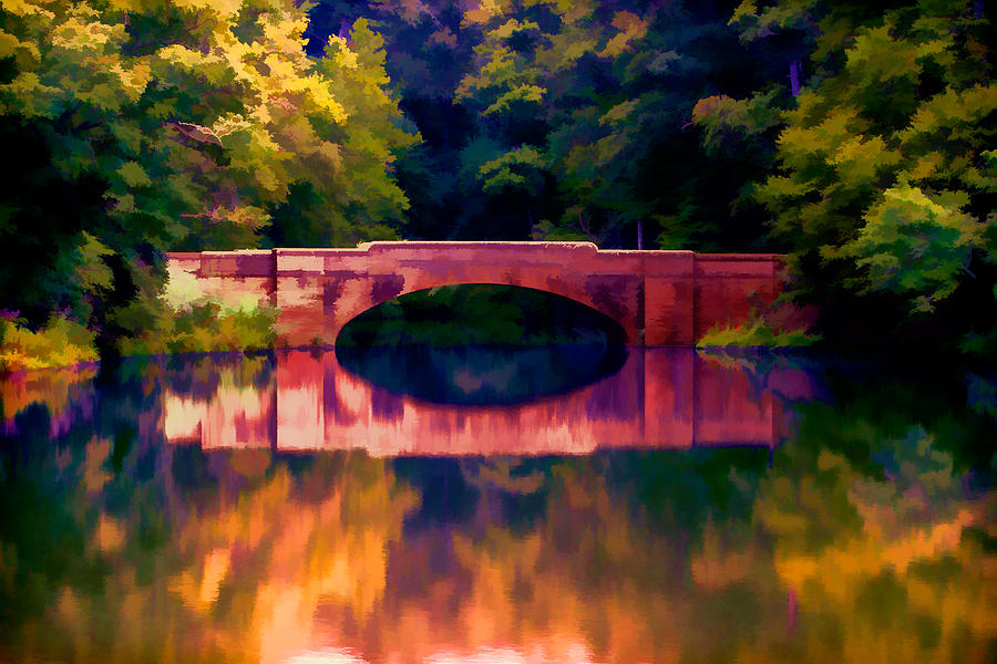 Bridge Over Colored Waters Painting by John Haldane