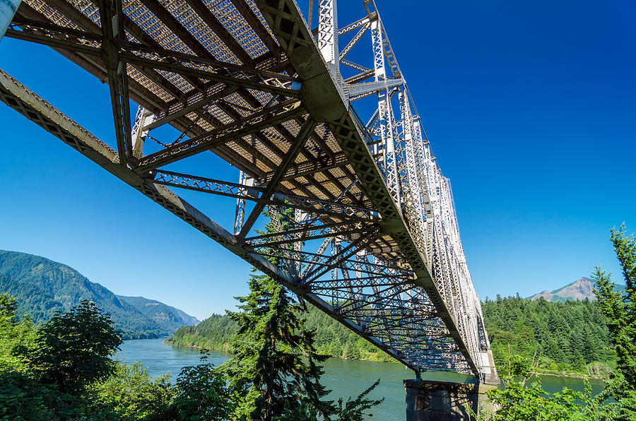 Bridge Over Columbia River Photograph