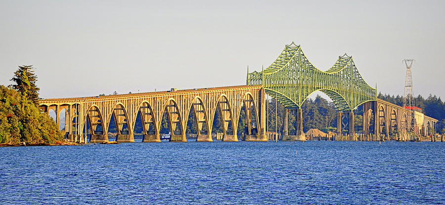 Bridge Over Coos Bay Photograph by AJ  Schibig