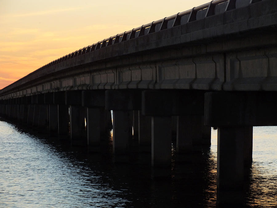 Sunset Photograph - Bridge over the Saint Johns by Maureen Kyle