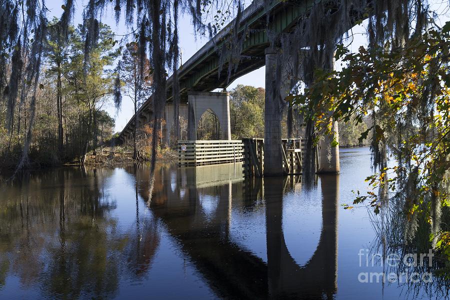 Bridge Over the Waccamaw on an Autumn Afternoon Photograph by MM Anderson