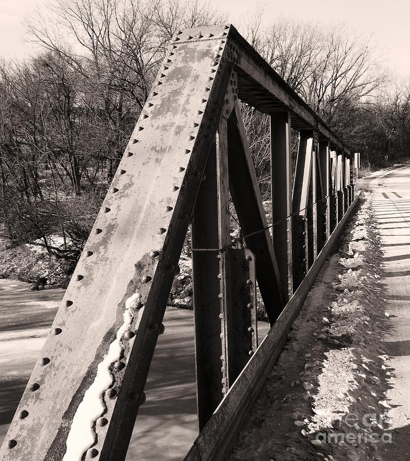 Tree Photograph - Bridge Railing by J L Zarek