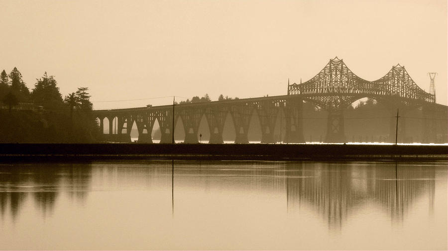 Bridge Reflection In Sepia Photograph by KATIE Vigil