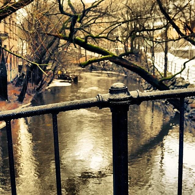 Nature Photograph - #bridge #river #reflection #urban by Elisabeth  Ostreng