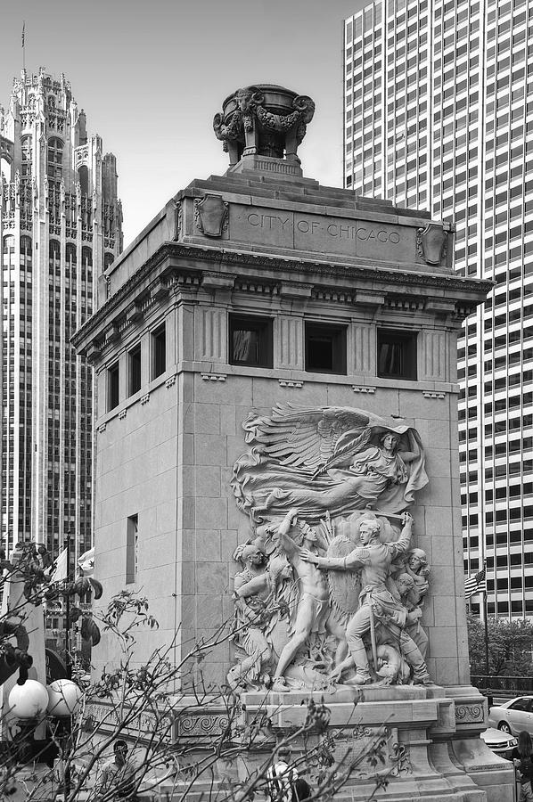 Chicago Photograph - Bridge Tender Tower BW by Thomas Woolworth