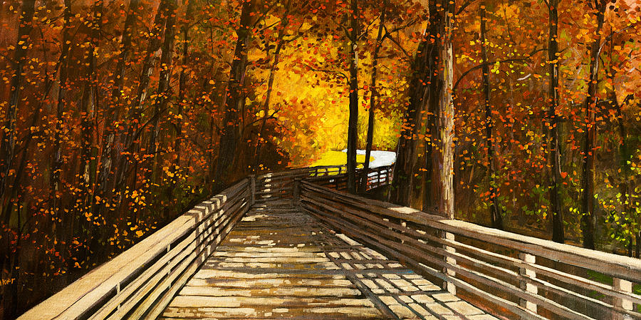 Bridge Through Tranquility Painting by Patty Baker - Fine Art America