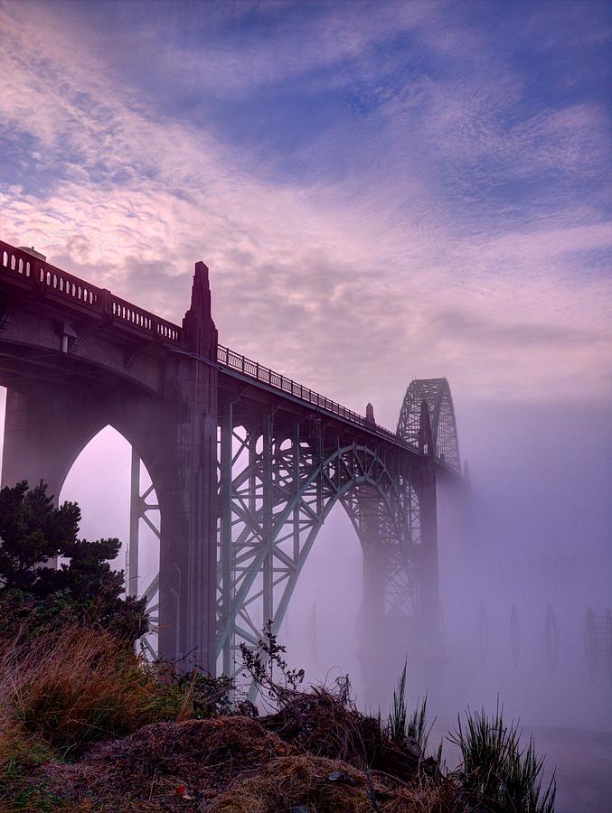 Bridge to Fog Photograph by HW Kateley