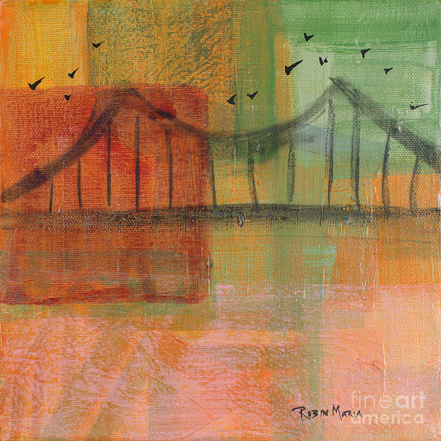 Bridge with Birds Painting by Robin Pedrero