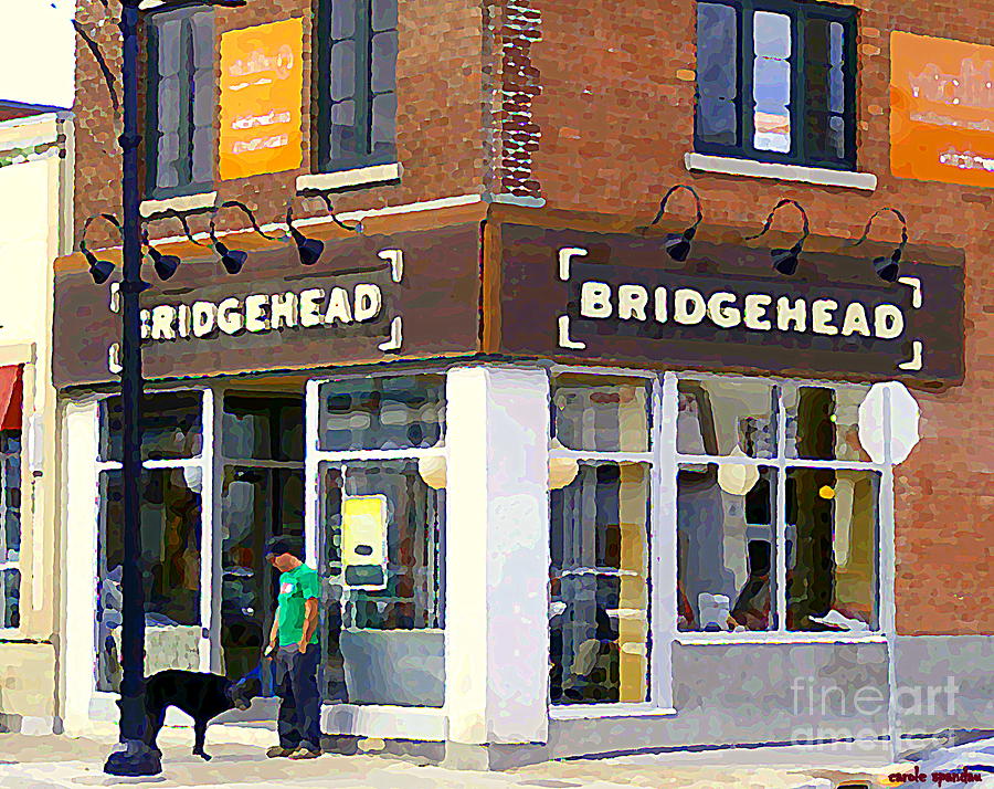Bridgehead Brunch Bar On Bank Glebe Coffeehouse Restaurant Ottawa  Streetscenes Paintings Cspandau  Painting by Carole Spandau
