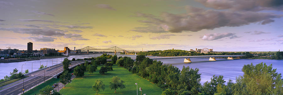 City Photograph - Bridges Across A River, Jacques Cartier by Panoramic Images