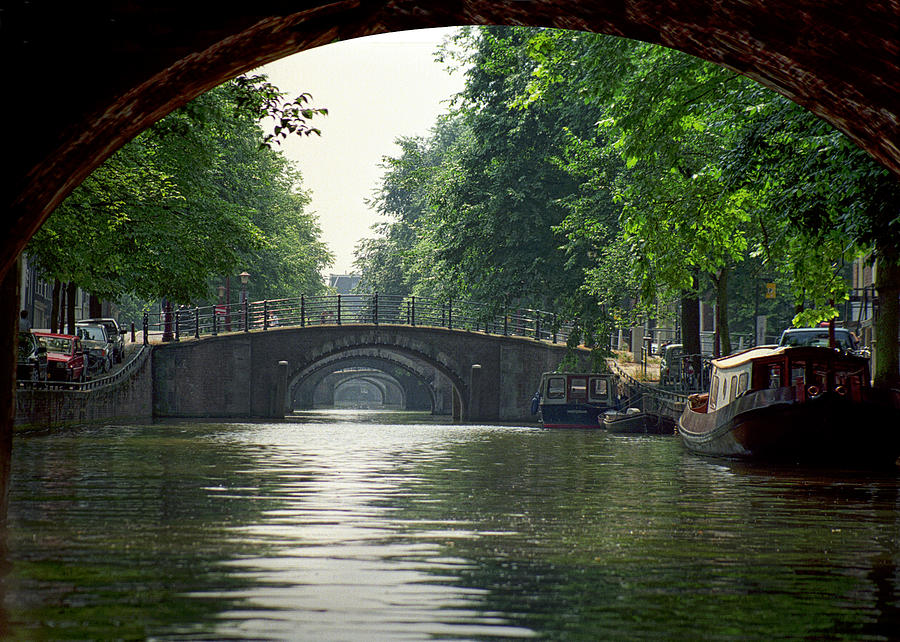 Bridges in Amsterdam Photograph by Randall Nyhof