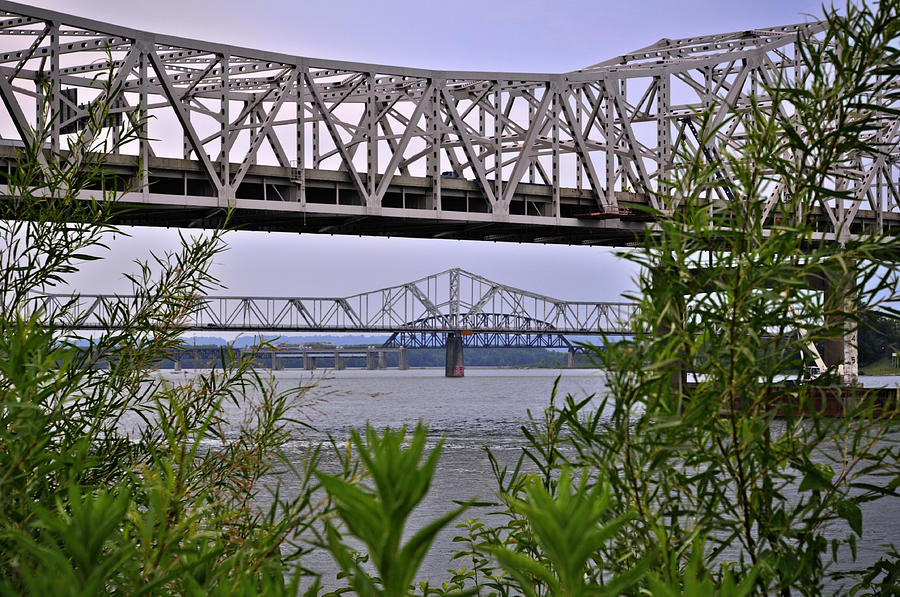 Bridges into Louisville Photograph by Deborah Klubertanz