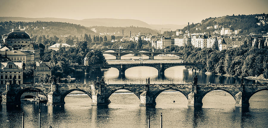Prague Photograph - Bridges of Prague by Catalin Tibuleac