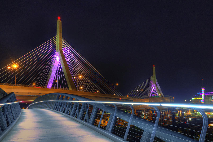Boston Photograph - Bridges - Zakim Bridge Boston by Joann Vitali