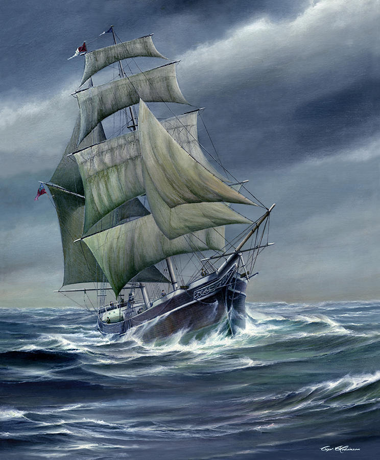 Brig Eye Of The Wind Painting By Captain Bud Robinson Fine Art America