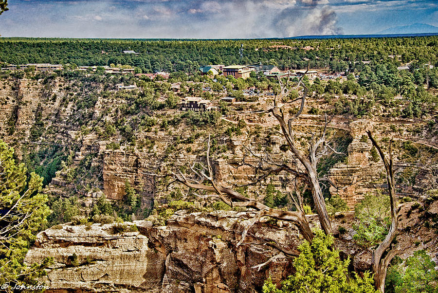 Bright Angel and El Tovar Hotel South Rim Photograph by Bob and Nadine ...