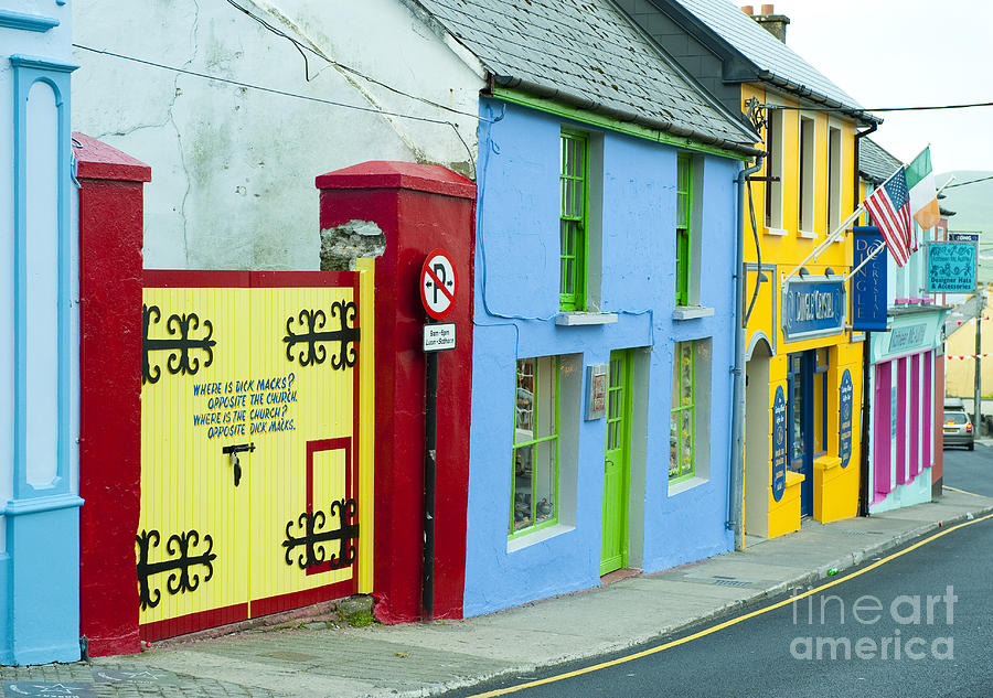 Bright Buildings In Ireland Photograph by John Shaw