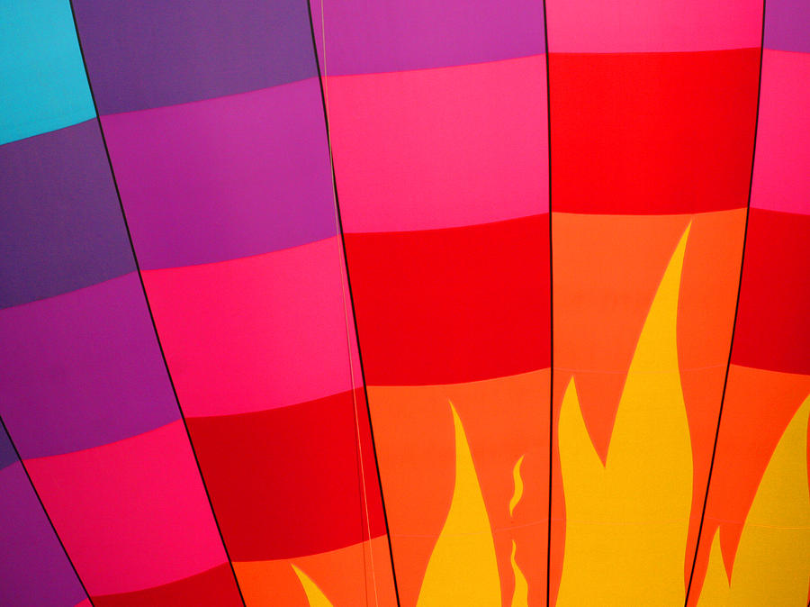 Balloon Photograph - Bright Color Hot Air Balloon by Mason Resnick