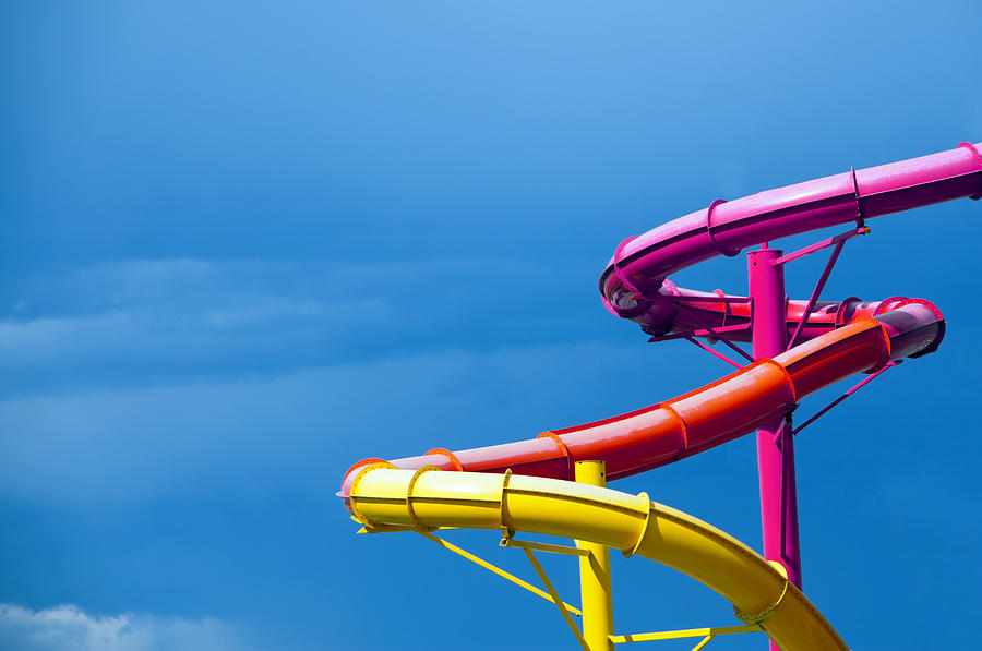 Bright Colored Water Slides Photograph by JodiJacobson