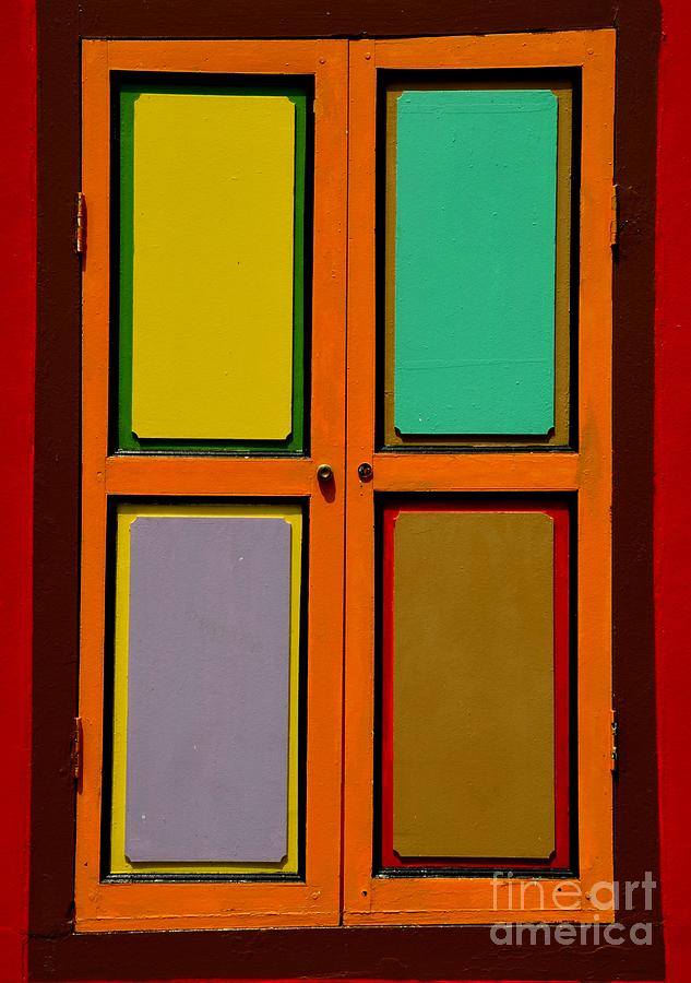 Bright colorful window shutters with four panels Photograph by Imran Ahmed
