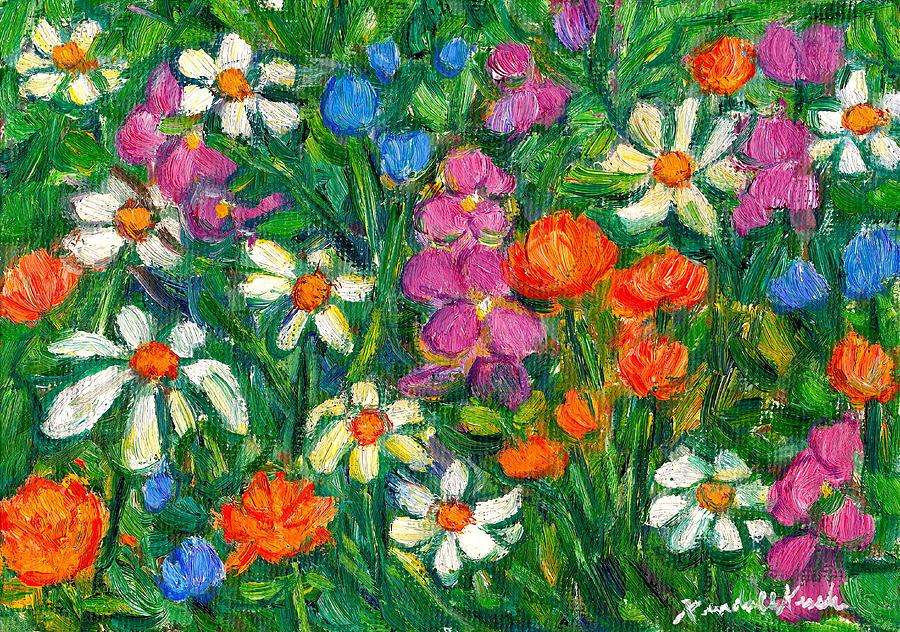 Bright Flowers Painting by Kendall Kessler
