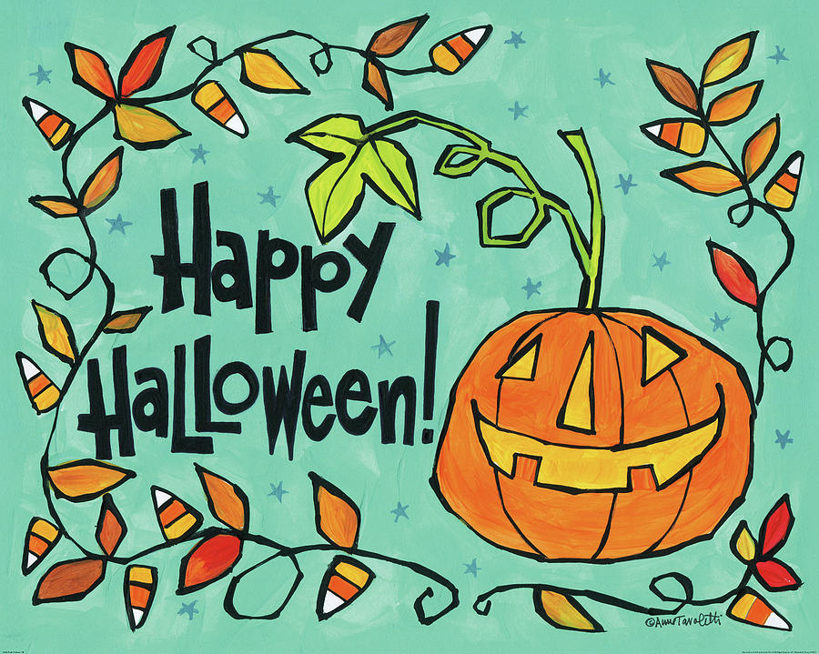 Candy Painting - Bright Halloween Vii by Anne Tavoletti