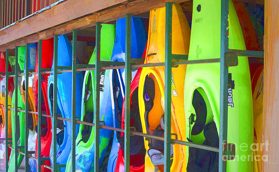 Bright Kayak Photograph by Jerry Hart