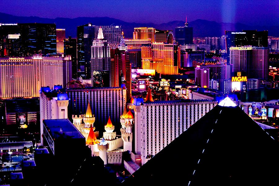 Las Vegas Photograph - Bright Lights of Vegas by Benjamin Yeager