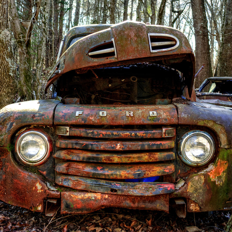 Truck Photograph - Bright Lights On An Old Ford by Greg and Chrystal Mimbs
