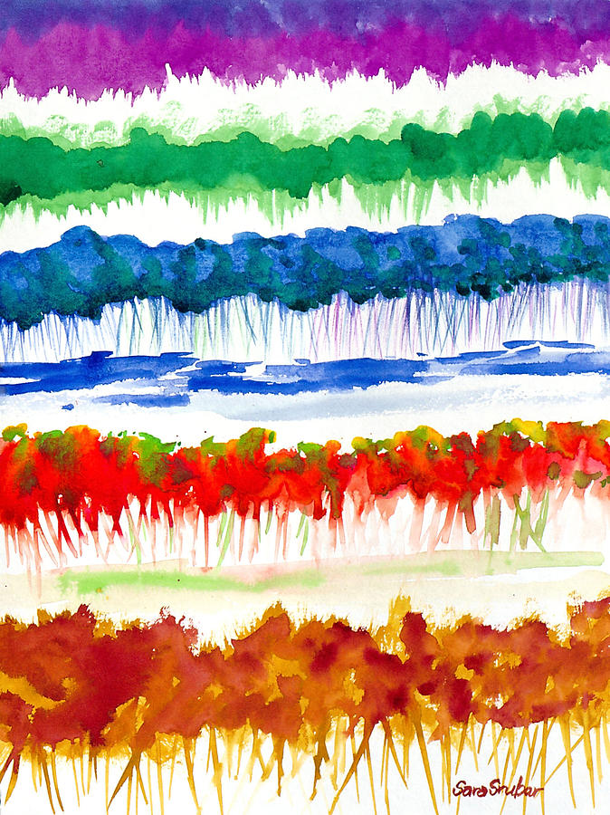 Bright Orchard Of Life Painting