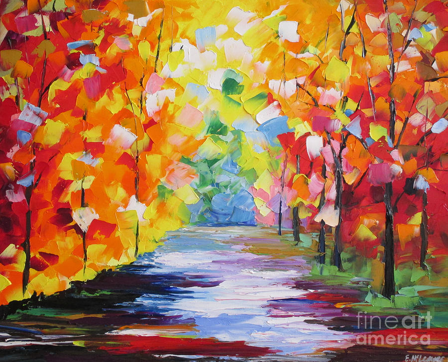 Landscape Painting - Bright Path by Emily McLemore