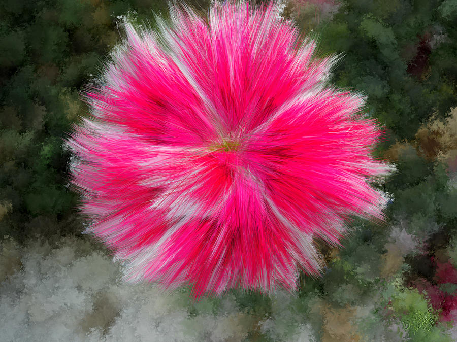 Bright Pink Brushed Flower Painting By Bruce Nutting Pixels