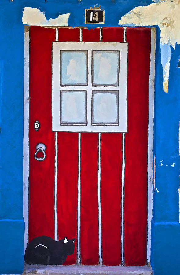Bright Red Door Photograph by David Letts
