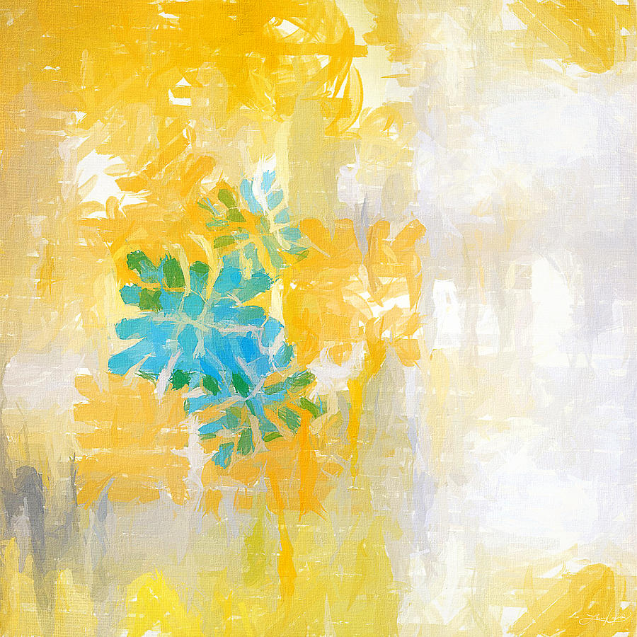 Yellow Painting - Bright Summer by Lourry Legarde