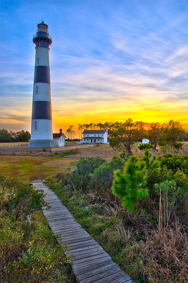 Bright Sunset at Bodie - Outer Banks I Photograph by Dan Carmichael