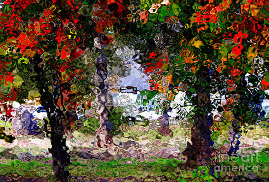 Bright Trees Digital Art by Gayle Price Thomas