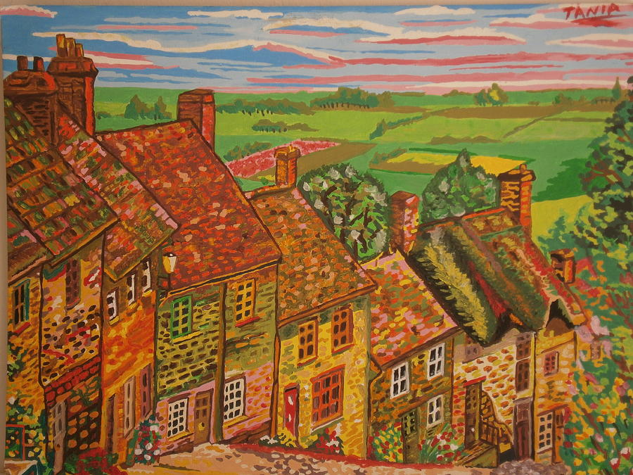 Bright Village  Painting by Tania Stefania Katzouraki