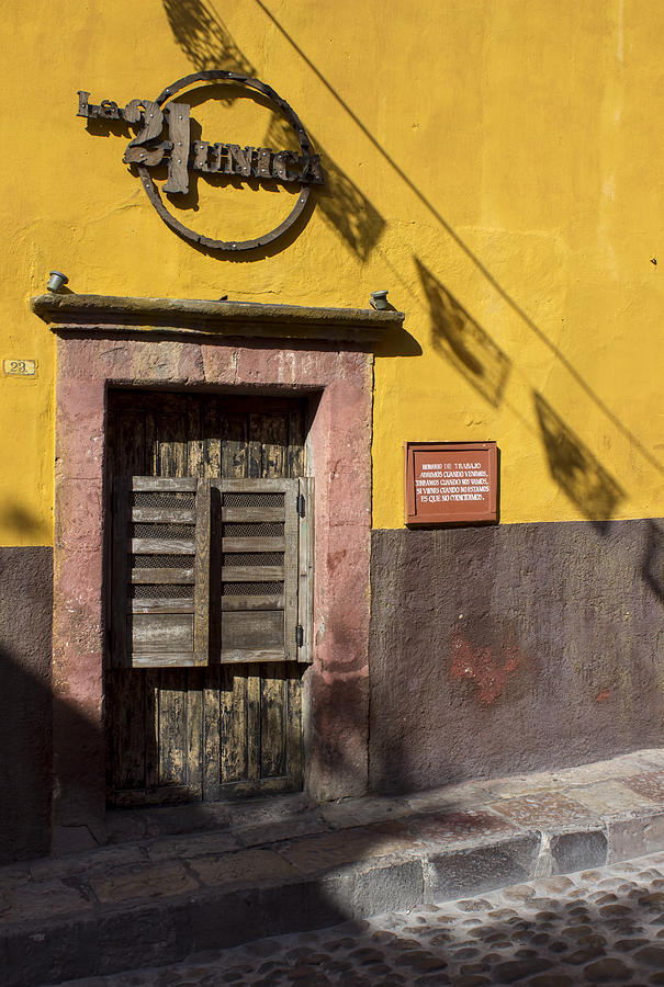 Bright Yellow Building San Miguel de Allende  Photograph by Cathy Anderson