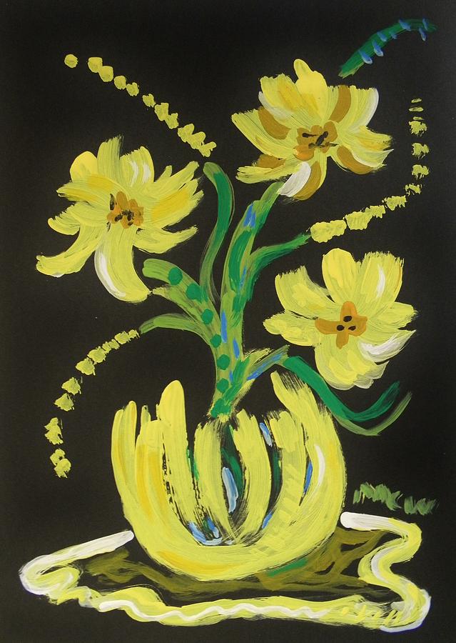 Bright Yellows Painting by Mary Carol Williams
