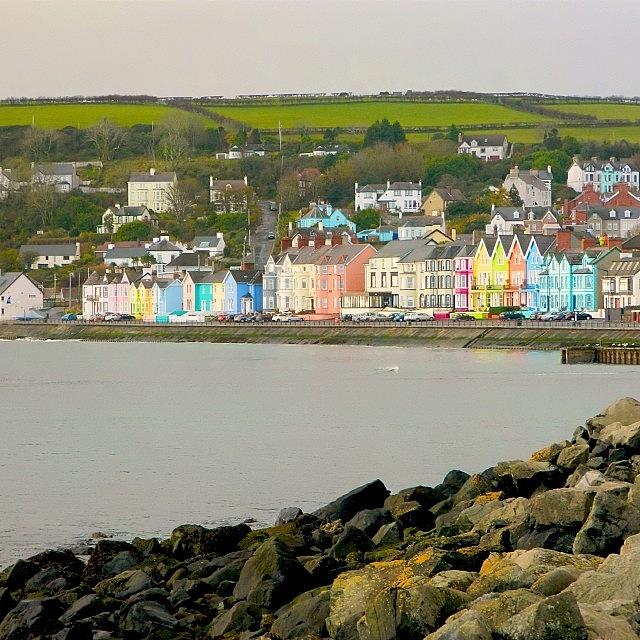 Brightly Coloured Houses Line The Coast Photograph by Donna Wright