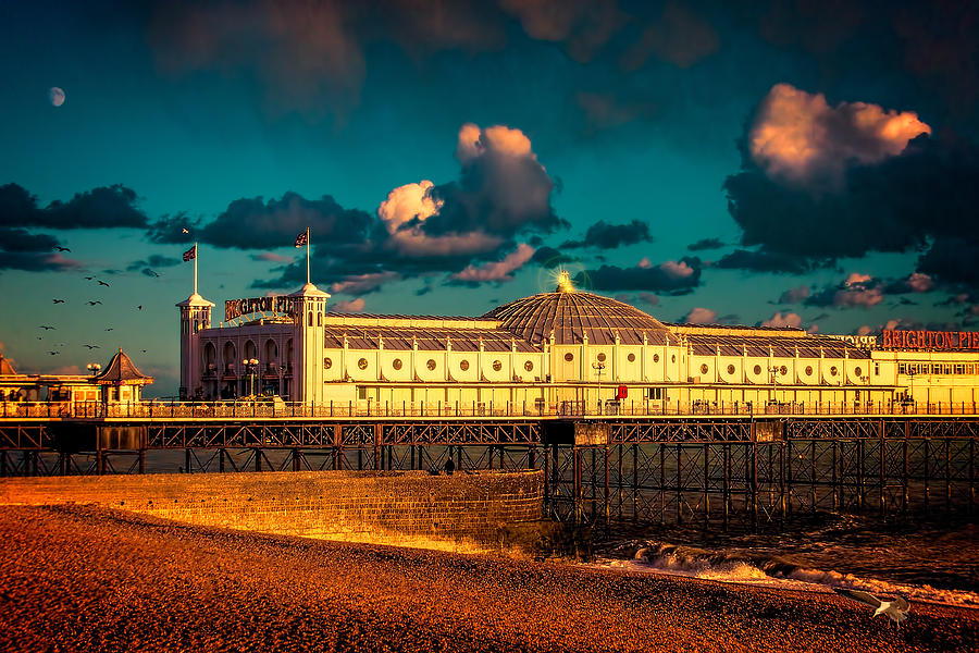 Brighton Palace Pier Sunset Photograph by Chris Lord