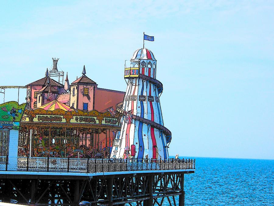 Brighton Pier Photograph - Brighton Pier Fun Park by Jan Matson