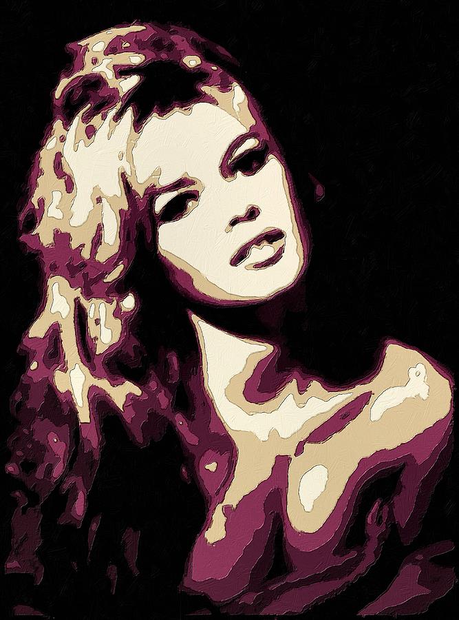 Brigitte Bardot Poster Art Painting by Florian Rodarte