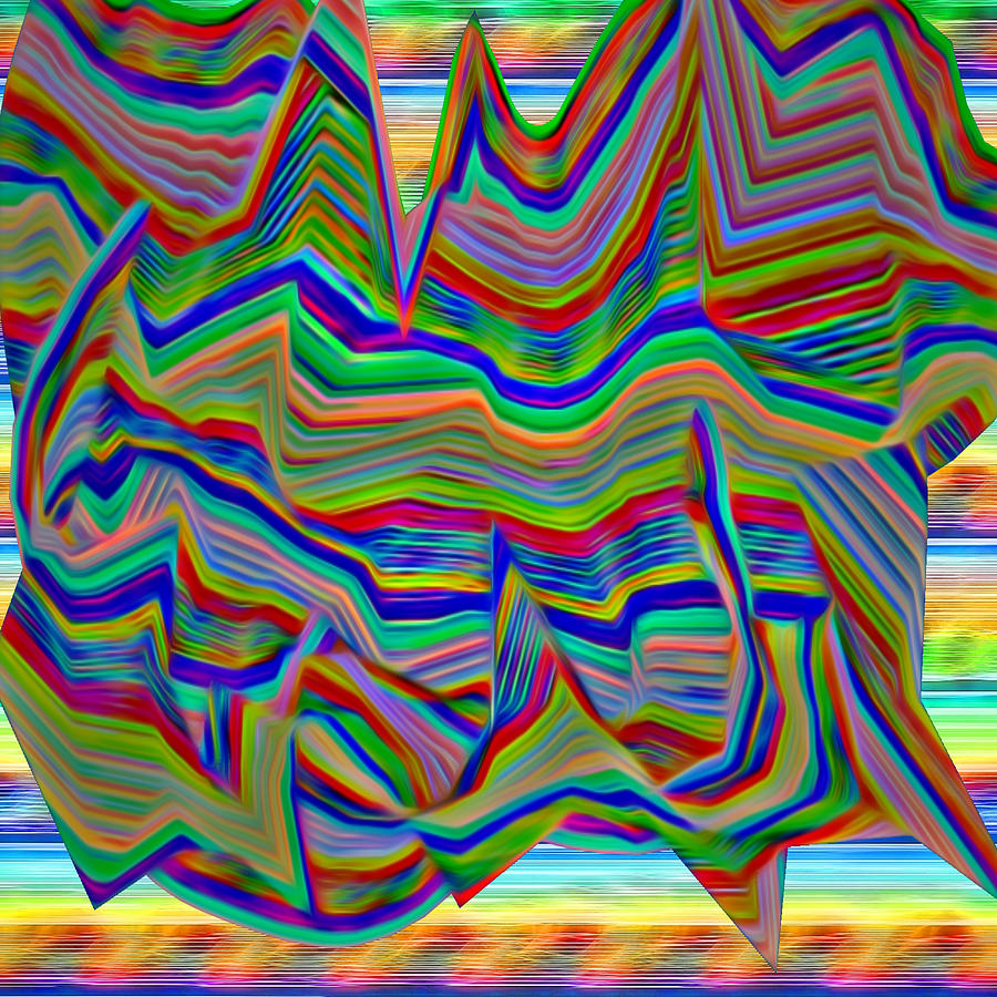 Brilliant Stripes Abstract Digital Art
